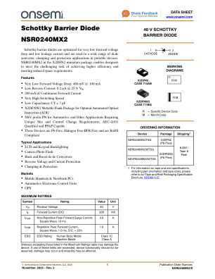 NSR0240MX2 数据手册首页