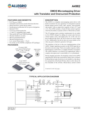 A4982 datasheet cover page