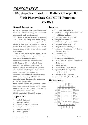 CN3881 datasheet cover page