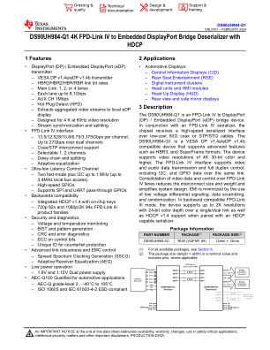 DS90UH984-Q1 数据手册首页