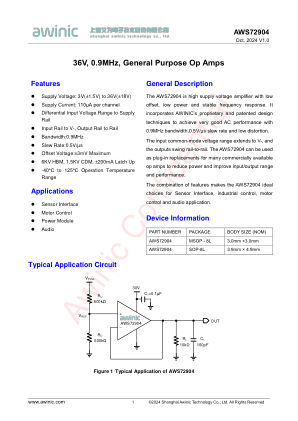 AWS72904 datasheet cover page