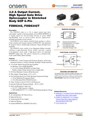 FOD8342 datasheet cover page