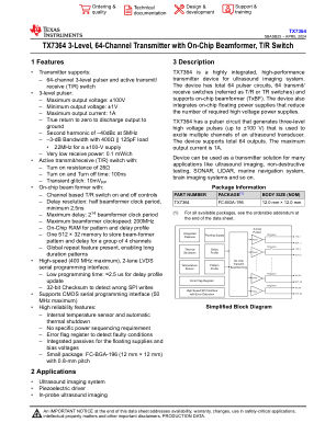 TX7364 数据手册首页
