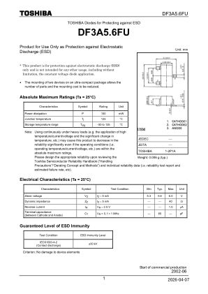 DF3A5.6FU datasheet cover page
