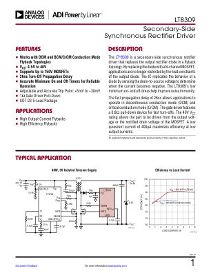 LT8309 datasheet cover page
