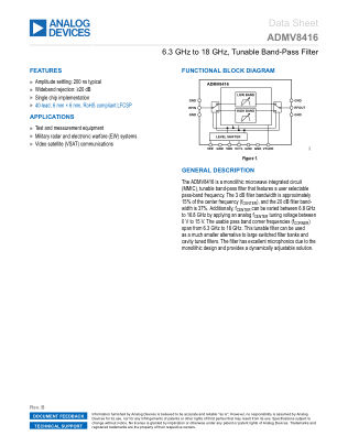 ADMV8416 datasheet cover page