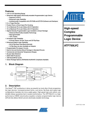 ATF750LVC-15XU 数据手册首页