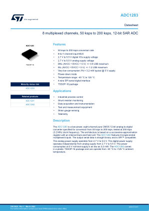 ADC1283 datasheet cover page