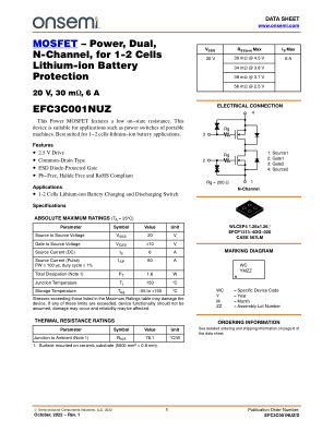 EFC3C001NUZ 数据手册首页
