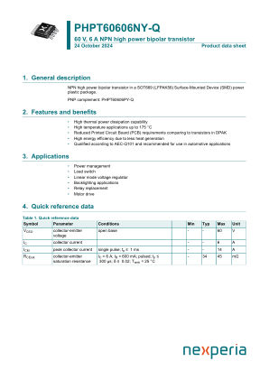 PHPT60606NY-QX datasheet cover page
