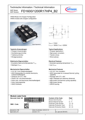 FD1600-1200R17HP4-B2 datasheet cover page