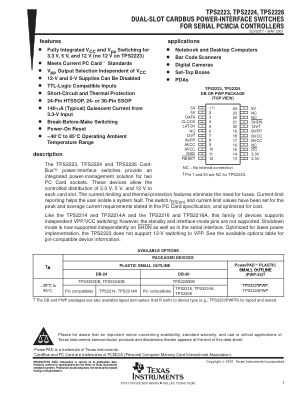 TPS2226 datasheet cover page