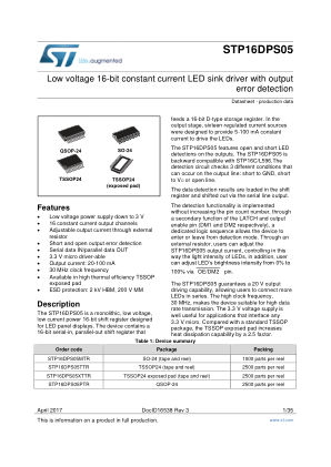 STP16DPS05 datasheet cover page