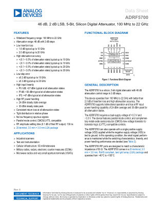 ADRF5700 数据手册首页
