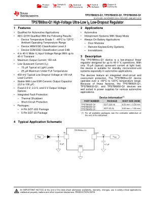 TPS7B69-Q1 datasheet cover page