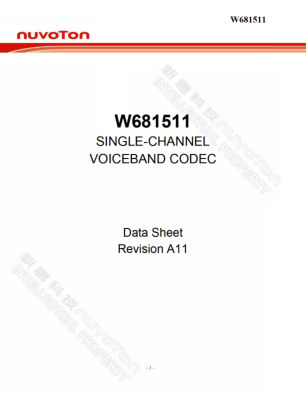 W681511 datasheet cover page