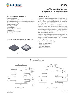 A3906 datasheet cover page