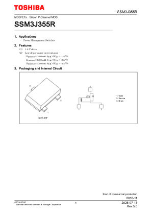 SSM3J355R datasheet cover page
