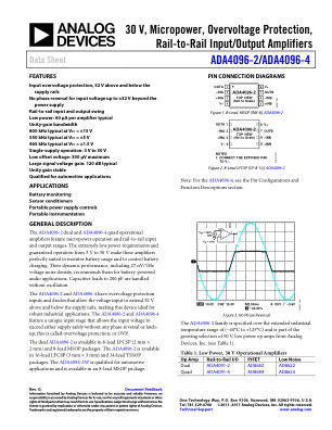 ADA4096-2 datasheet cover page
