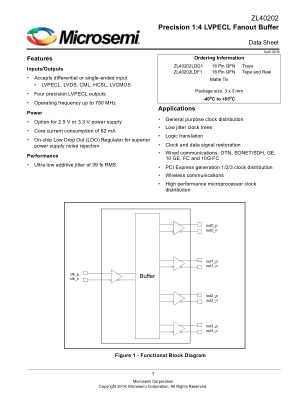 ZL40202LDG1 数据手册首页