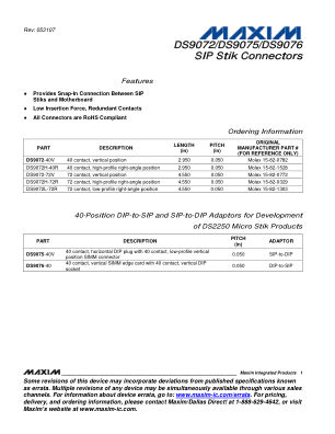 DS9072-DS9076 datasheet cover page