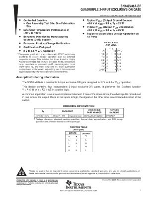 SN74LV86A-EP datasheet cover page