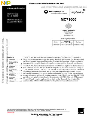 MC71000 数据手册首页