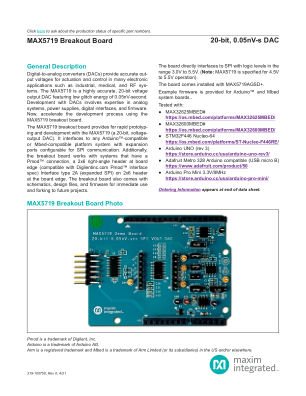 MAX5719BOB datasheet cover page