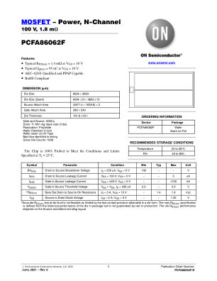 PCFA86062F 数据手册首页