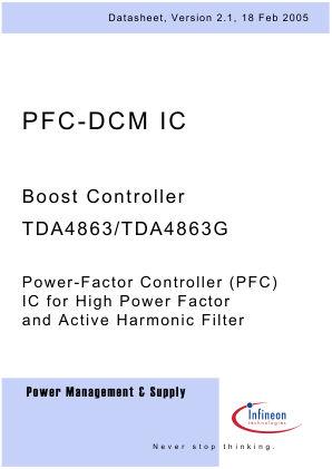 TDA4863 datasheet cover page