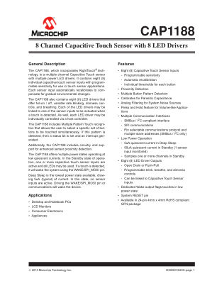 CAP1188-1-CP-TR 数据手册首页