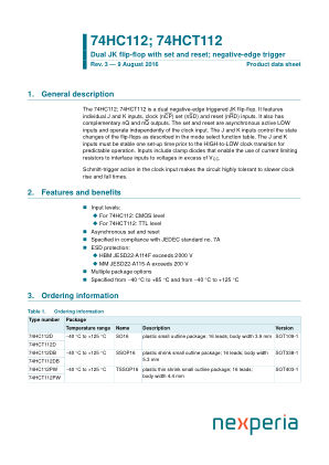 74HC112DB datasheet cover page