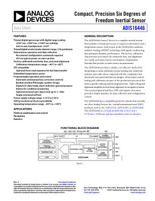 ADIS16446 数据手册首页