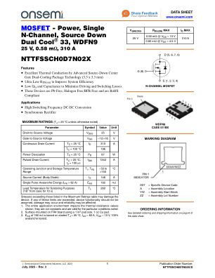 NTTFSSCH0D7N02X datasheet cover page