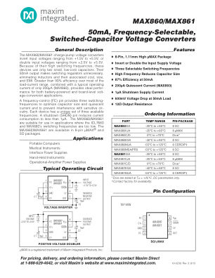 MAX860-MAX861 datasheet cover page