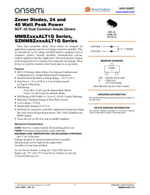 MMBZ5V6ALT1 datasheet cover page