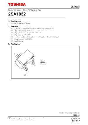 2SA1832 datasheet cover page
