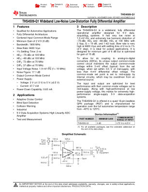 THS4509-Q1 数据手册首页