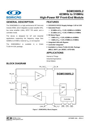 SGM33685L2-BRIEF datasheet cover page