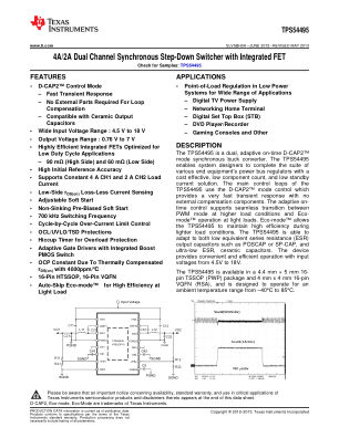 TPS54495 datasheet cover page