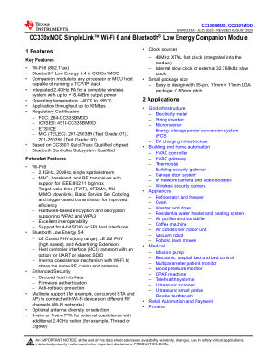 CC3301MOD datasheet cover page