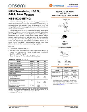 NSS1C301E 数据手册首页