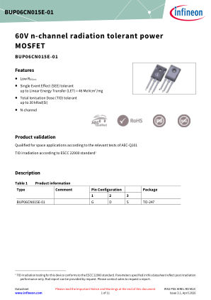 BUP06CN015E-01 datasheet cover page