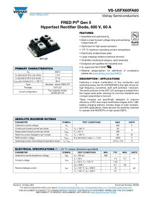 VS-U5FX60FA60 数据手册首页