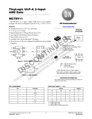NC7SV11 数据手册首页