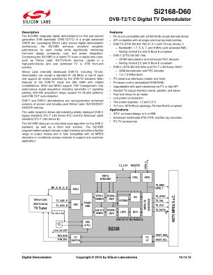SI2168-D60-GMR datasheet cover page