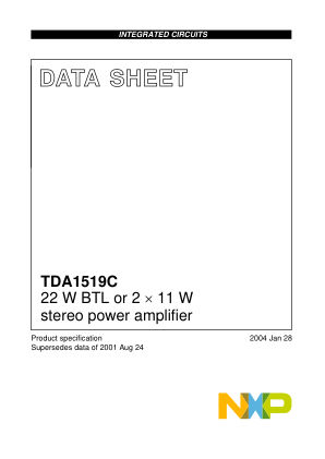 TDA1519C 数据手册首页