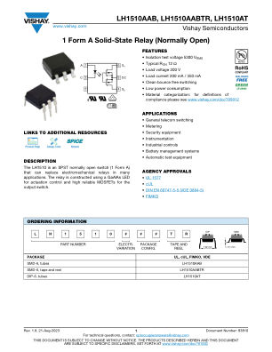 LH1510AA datasheet cover page