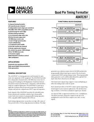 ADATE207 数据手册首页