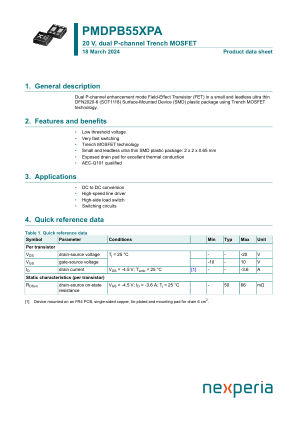 PMDPB55XPAX datasheet cover page